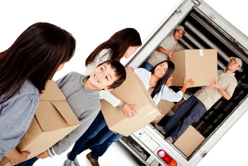 Removal van loading support in Queens Park residential street