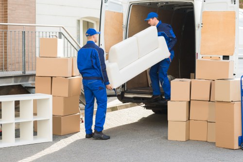 Commercial packing and unpacking support for a business move in Queens Park