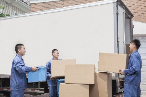 Office furniture and equipment set up after a commercial move