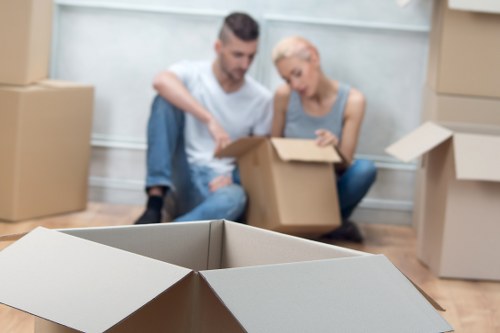 Queens Park house removal service with furniture ready for loading