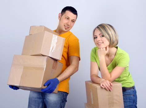 Local removals van ready for furniture transport near Queens Park