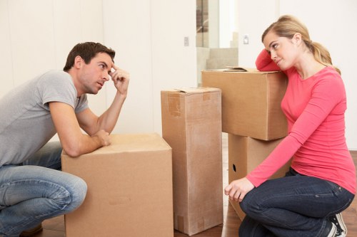 Prepared boxes and household items for a quick Queens Park relocation